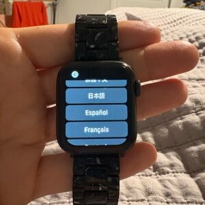 Apple Black Smartwatch with Glossy Band